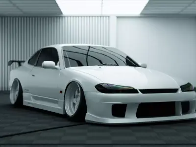 Highpoly Nissan Silvia JDM Edition 3D model 3D model