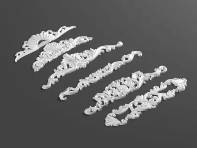 18 ornamental classic decoration 3d model kitbash vol 44 3D model
