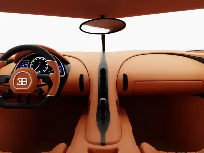 Bugatti La Voiture Noire HQ Interior Exterior 3D model