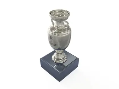 EURO 2020 European Football Championship Cup Low-poly 3D model