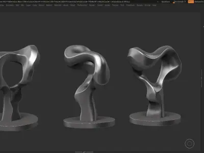 Modern Abstract Decorative sculpture 3d print model 132 3D print model