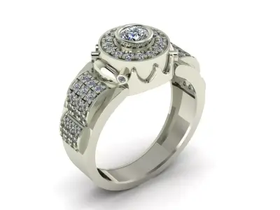 GENTS RING WITH SIZE USA 10 NO 3D model