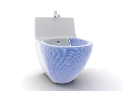 Modern White Bidet model pack Low-poly 3D model