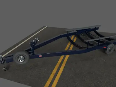 Boat Trailer 3D model
