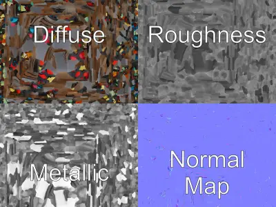 Gothic Stained Glass Window Medieval Symbolism model pack Low-poly 3D model