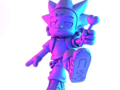 Lil Uzi Vert Nike Uptempo Cartoon 2 toy 3D print model