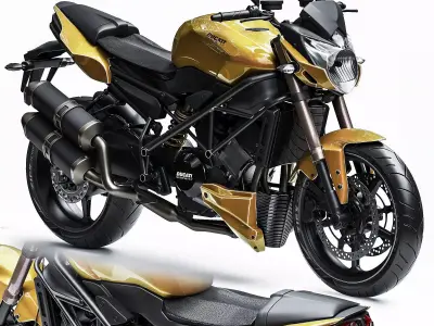 Ducati StreetFighter Low-poly 3D model