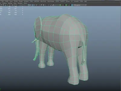Elephant Low Poly Low-poly 3D model buy