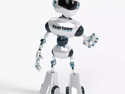 Custom Robot Low-poly 3D model