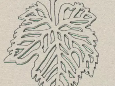 free leaf pendant  Free 3D print model