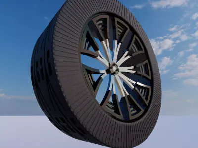 car tire wheel drive Low-poly 3D model