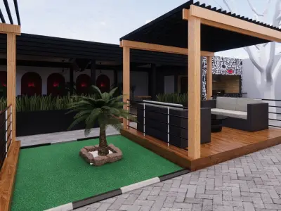 OUTDOOR BAR RESTAURANT 3D model