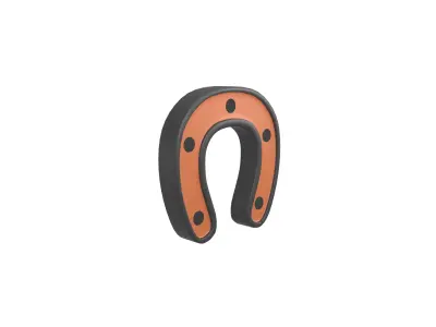Horseshoe v1 002 Low-poly 3D model