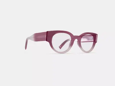 Leti Eyeglasses in Elderberry Crystal Fade 3D model