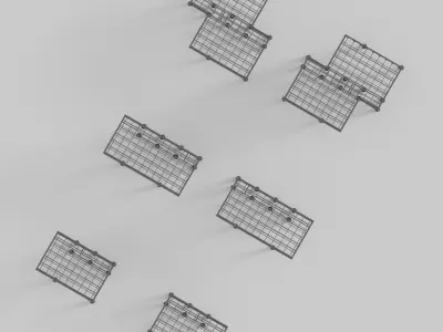 Metal Canopies Low-poly 3D model