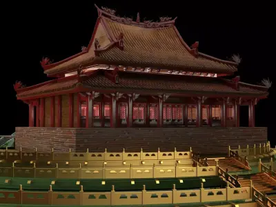 Chinese ancient house 3D model 41