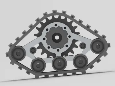 Caterpillar for RC 1-10  3D model