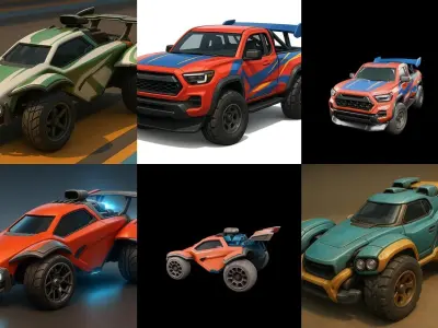 Gt one Car bundle 10 pack 100 glb 3D model