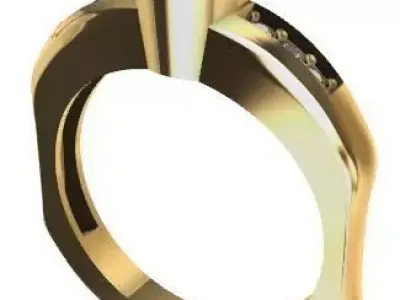 Women solitaire ring 3dm stl render detail 3D print model Free 3D print model