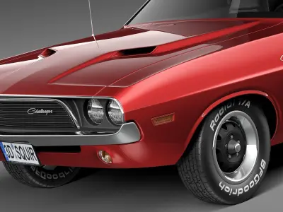 Dodge Challenger 1972-1974 3D Model 3D model