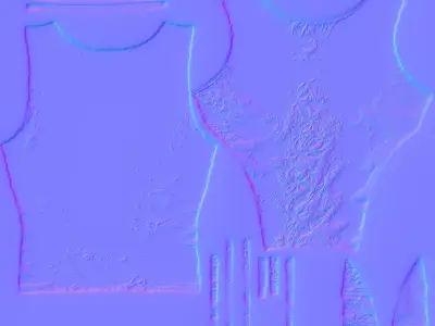 Male Summer Shirt PBR 4K Low-poly 3D model