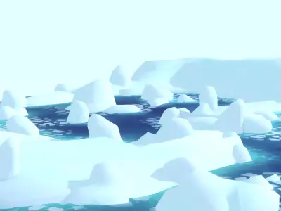 Iceberg - Hand Painted Free low-poly 3D model
