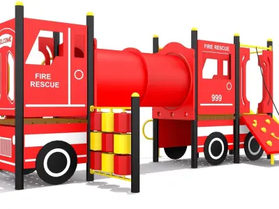Fire Engine Playground Low-poly 3D model