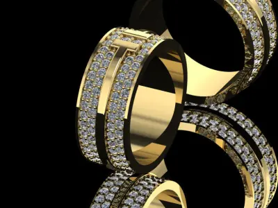  Tiffany T Ring  3D print model