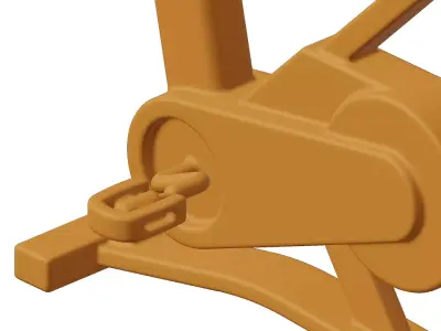 Plastic Gym Fitness Cycling Machine Toy 3D model