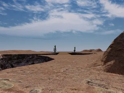 CANYON slope of mountain Free low-poly 3D model