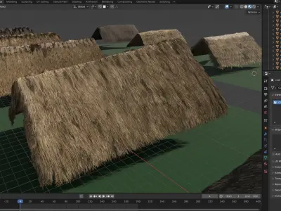 Thatch Hut Roof For Games and Films 3D model