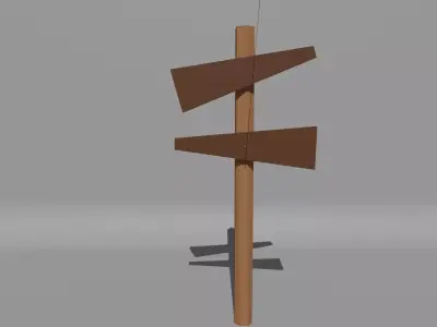 3d model notice I poster low poly for games Free low-poly 3D model