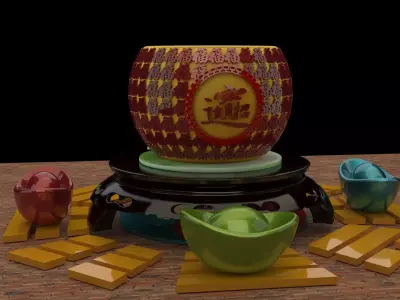 Chinese treasure bowel   3D model