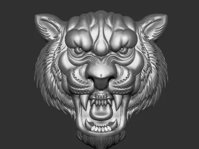 tiger head 3D print model