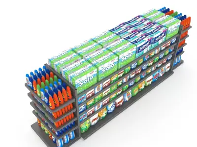 model cleaning product market stand 10 Low-poly 3D model