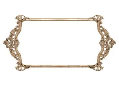 Frame-021 ornate gold frame 3D model