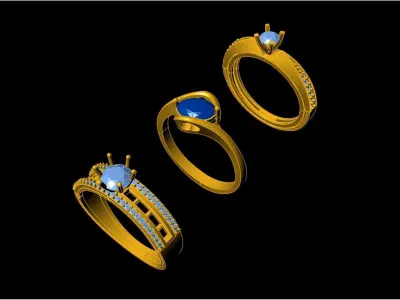  Ladies Ring- lot-1 3D print model