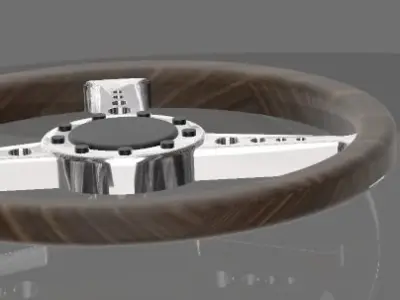 Porsche style steering wheel for scale autos 1 24  3D print model