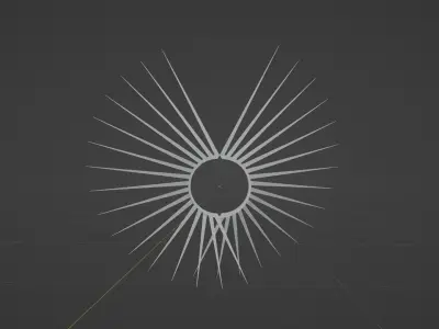 Sun decoration Low-poly 3D model