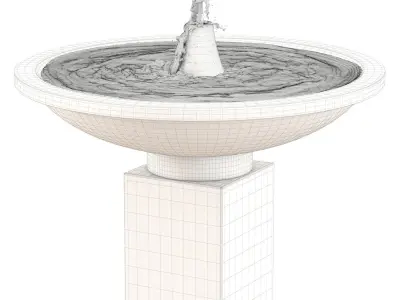 Autumn Leaves Fountain 3D model