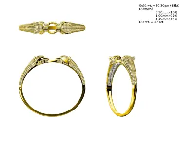 PANTHER BRACLET 3D print model
