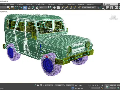 uaz  hunter 3d model 3D model