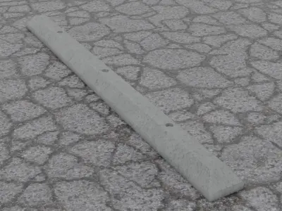 Parking Block Low-poly 3D model