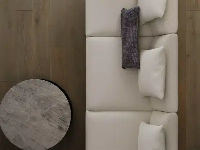 Mid Century interior scene 3D model