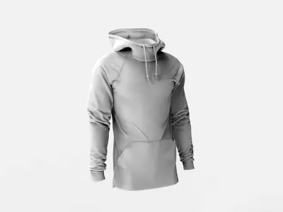 Mens Hoodie - Marvelous Designer 3D model