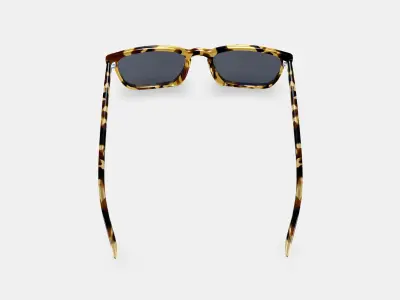 Sutton Low Bridge Fit Sunglasses in Walnut Tortoise 3D model