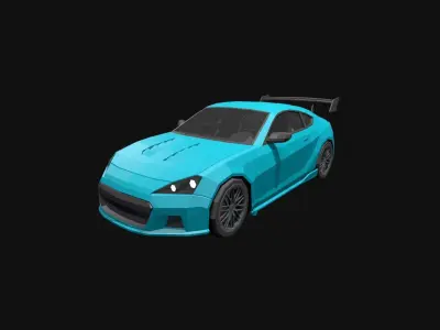 Low Poly  Customizable Cars Low-poly 3D model