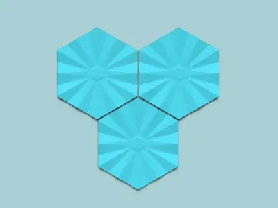 Hexagonal Wall Panel A32 Angular - Interior Design Decoration 3D print model
