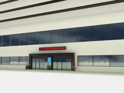 Modern tribune 3D model