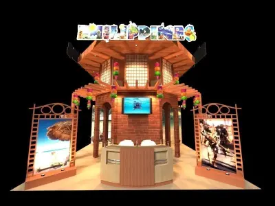 Philippines 6 x 6 Exhibition Booth 3D model